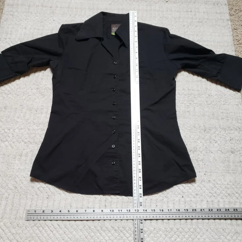 High End Uniforms Restaurant Women’s Open Collar Fitted Shirt (3/4 Sleeve) Size - Picture 6 of 8